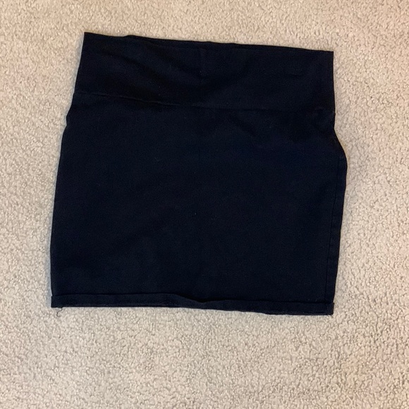 Charlotte Russe bodycon black stretchy cotton miniskirt size large - Picture 3 of 10